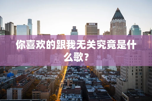你喜欢的跟我无关究竟是什么歌？