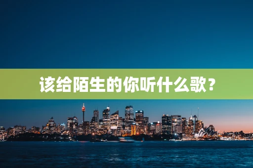 该给陌生的你听什么歌？