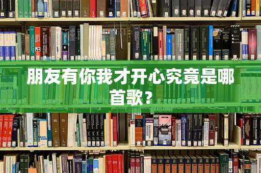 朋友有你我才开心究竟是哪首歌？