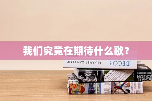 我们究竟在期待什么歌？