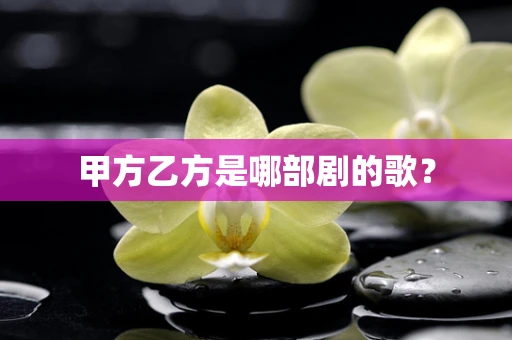 甲方乙方是哪部剧的歌？