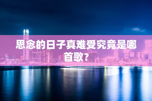思念的日子真难受究竟是哪首歌？
