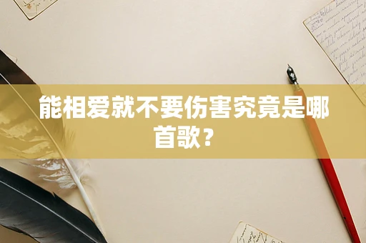 能相爱就不要伤害究竟是哪首歌？