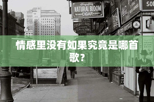 情感里没有如果究竟是哪首歌？