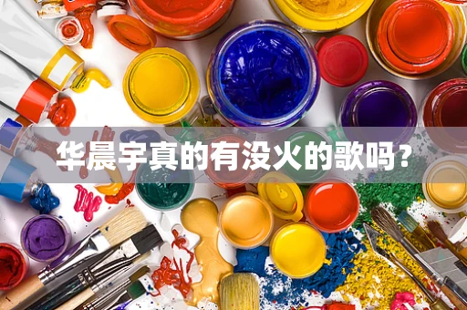 华晨宇真的有没火的歌吗？