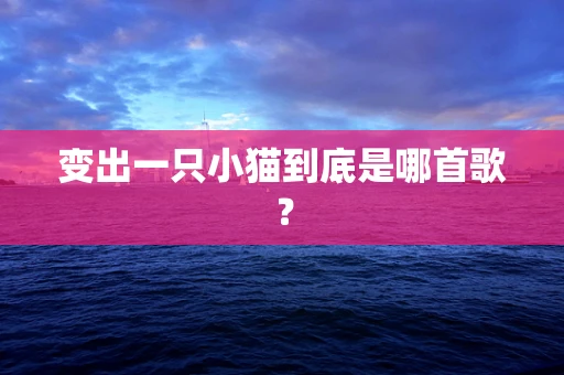 变出一只小猫到底是哪首歌？