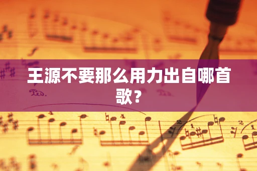 王源不要那么用力出自哪首歌？