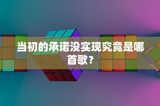 当初的承诺没实现究竟是哪首歌？
