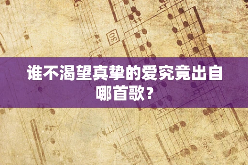 谁不渴望真挚的爱究竟出自哪首歌？