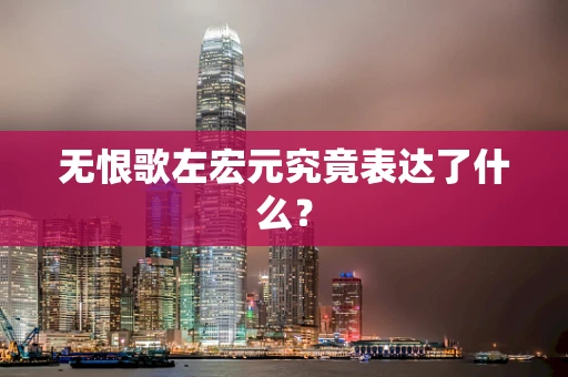 无恨歌左宏元究竟表达了什么？