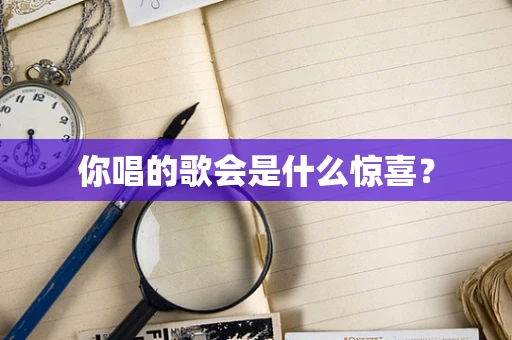 你唱的歌会是什么惊喜？