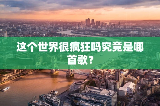 这个世界很疯狂吗究竟是哪首歌？