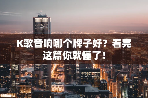K歌音响哪个牌子好？看完这篇你就懂了！