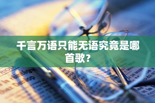千言万语只能无语究竟是哪首歌？