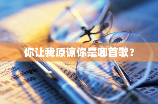 你让我原谅你是哪首歌？