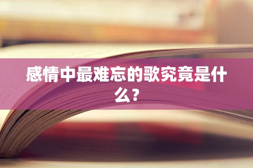 感情中最难忘的歌究竟是什么？