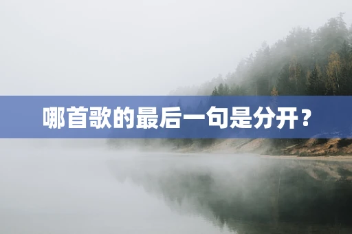 哪首歌的最后一句是分开？