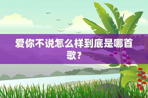 爱你不说怎么样到底是哪首歌？