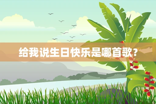 给我说生日快乐是哪首歌？
