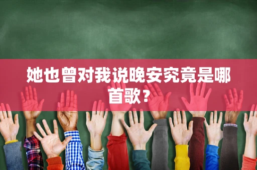 她也曾对我说晚安究竟是哪首歌？