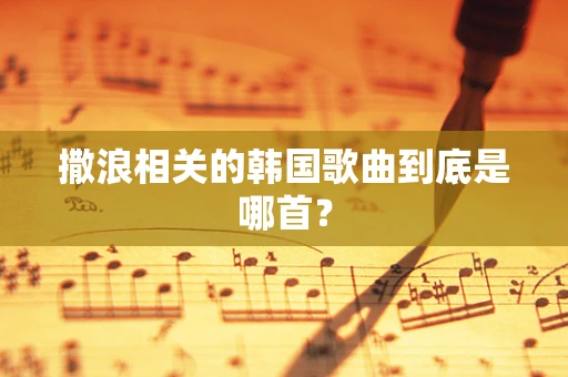 撒浪相关的韩国歌曲到底是哪首？