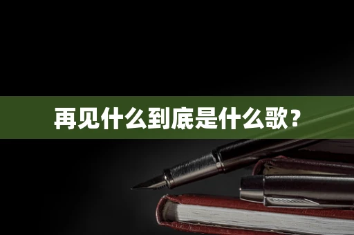 再见什么到底是什么歌？