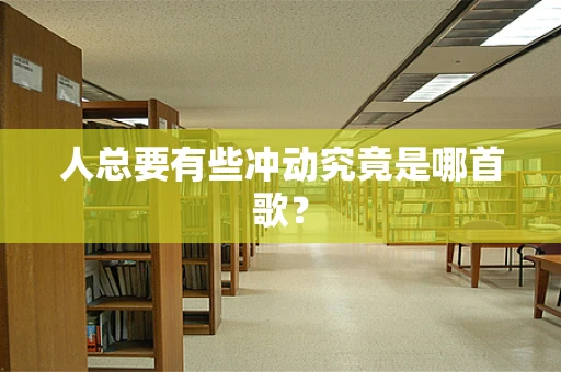 人总要有些冲动究竟是哪首歌？