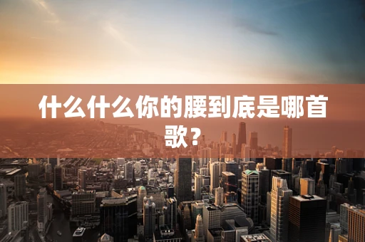什么什么你的腰到底是哪首歌？