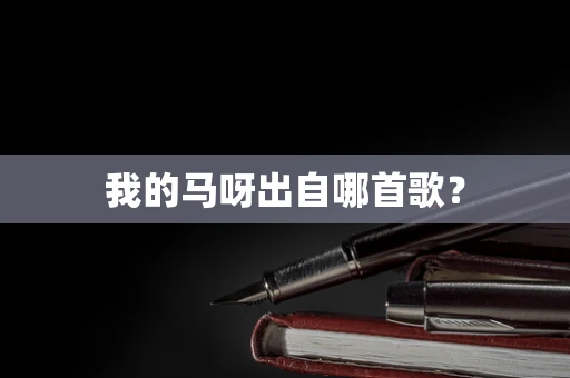 我的马呀出自哪首歌？