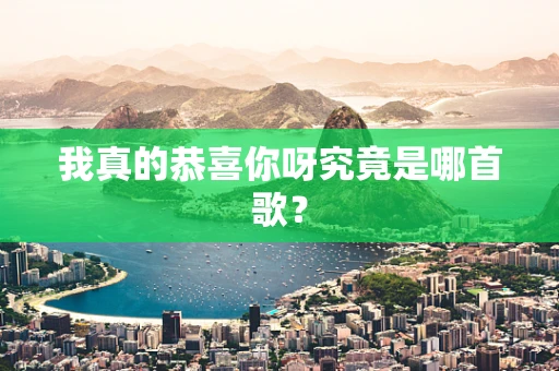 我真的恭喜你呀究竟是哪首歌？