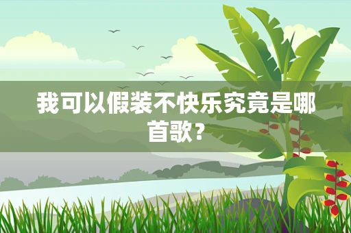 我可以假装不快乐究竟是哪首歌？