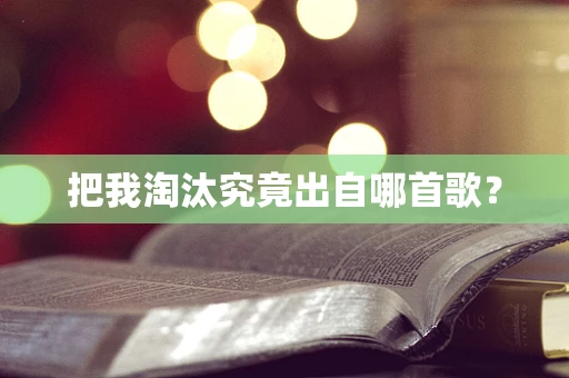 把我淘汰究竟出自哪首歌？