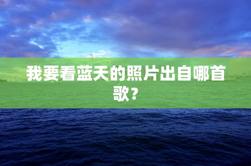 我要看蓝天的照片出自哪首歌？