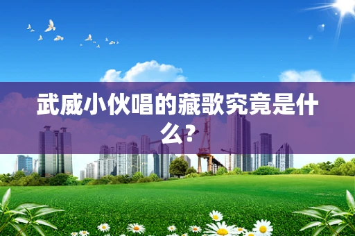 武威小伙唱的藏歌究竟是什么？