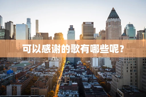 可以感谢的歌有哪些呢？