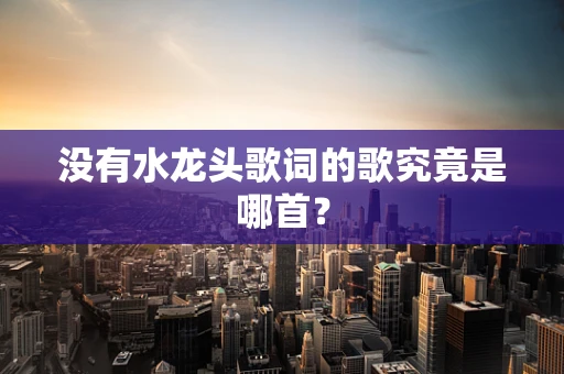 没有水龙头歌词的歌究竟是哪首？