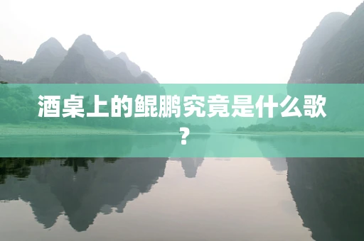 酒桌上的鲲鹏究竟是什么歌？