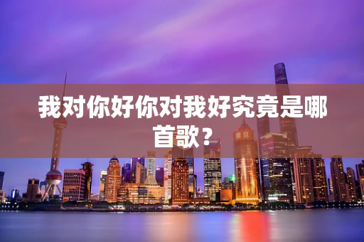 我对你好你对我好究竟是哪首歌？