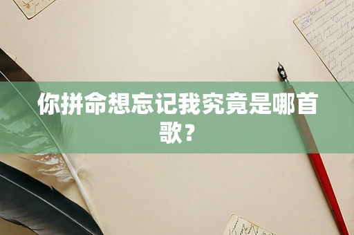 你拼命想忘记我究竟是哪首歌？