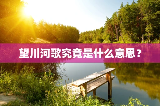 望川河歌究竟是什么意思？