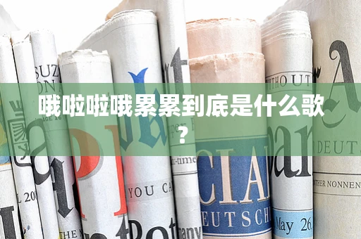 哦啦啦哦累累到底是什么歌？