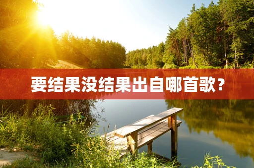 要结果没结果出自哪首歌？