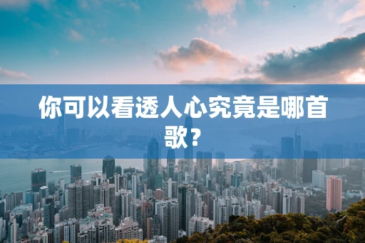 你可以看透人心究竟是哪首歌？
