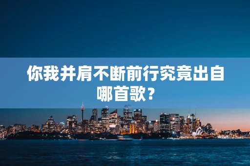 你我并肩不断前行究竟出自哪首歌？