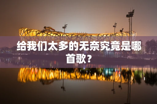 给我们太多的无奈究竟是哪首歌？
