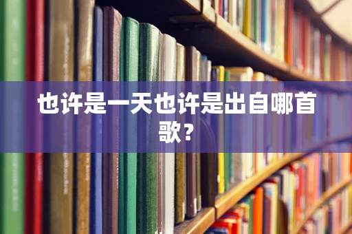 也许是一天也许是出自哪首歌？