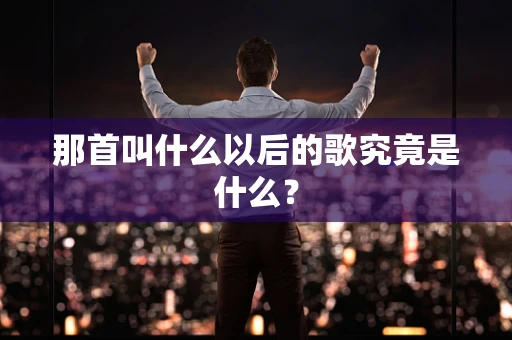 那首叫什么以后的歌究竟是什么？