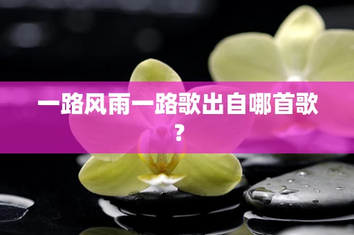 一路风雨一路歌出自哪首歌？