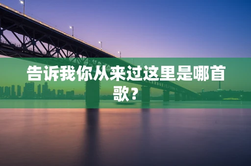 告诉我你从来过这里是哪首歌？