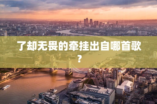 了却无畏的牵挂出自哪首歌？